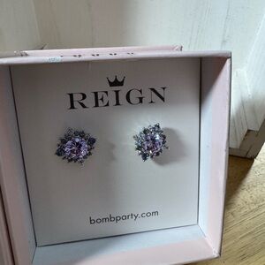 Reign Lavender and Silver Starburst Earrings